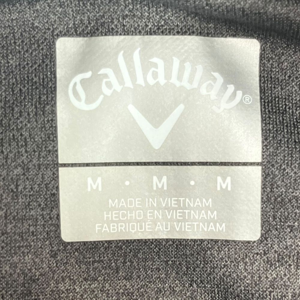 Callaway Men's Medium Gray Black 1/4 Quarter Zip Golf Pullover Sweater - Picture 5 of 6